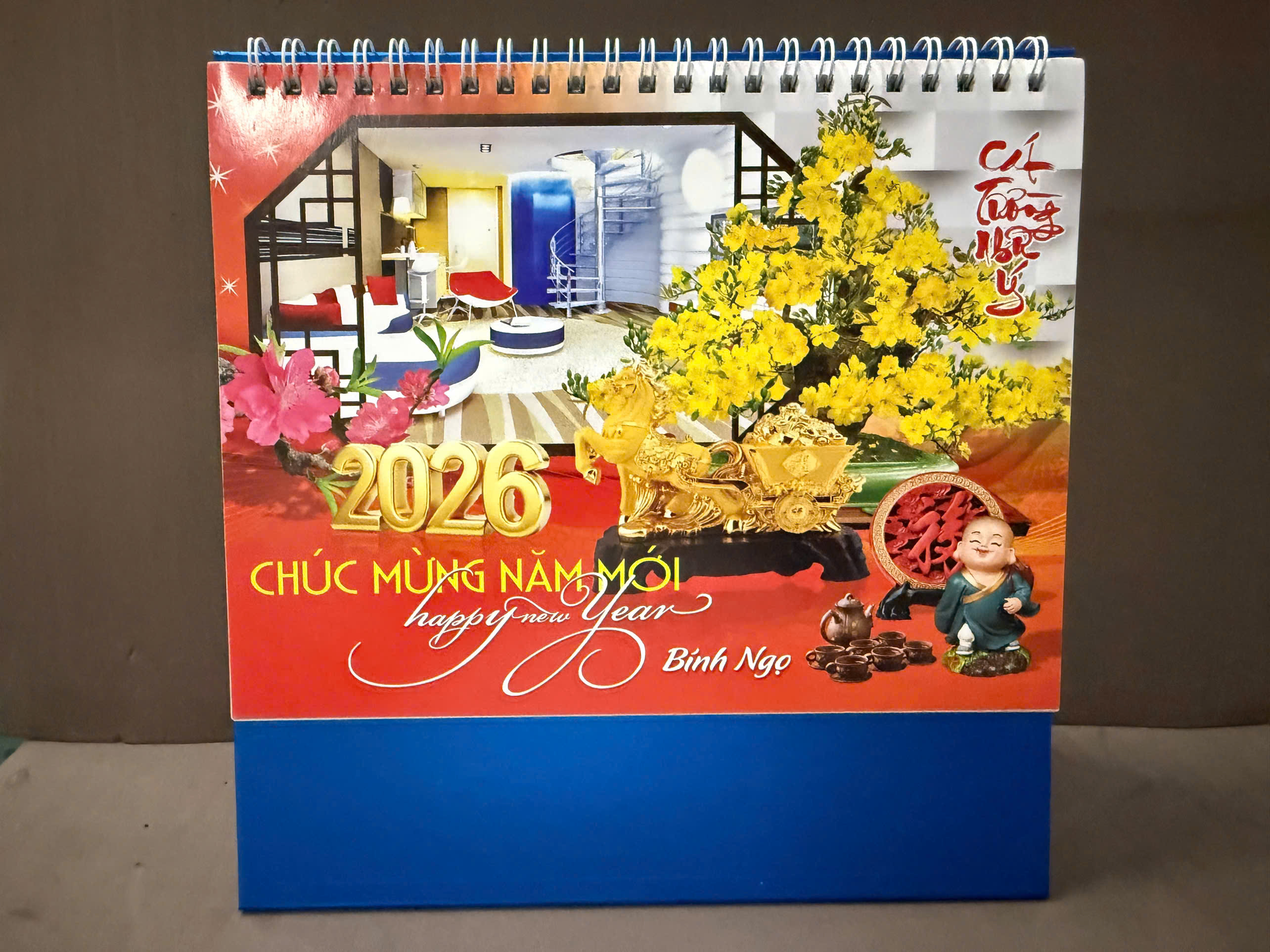 Mẫu lịch chữ A_Không khí xuân