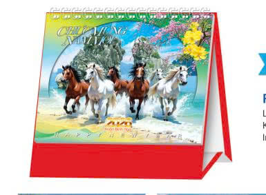 Lịch để bàn chữ A_ Mẫu mã đáo thành công